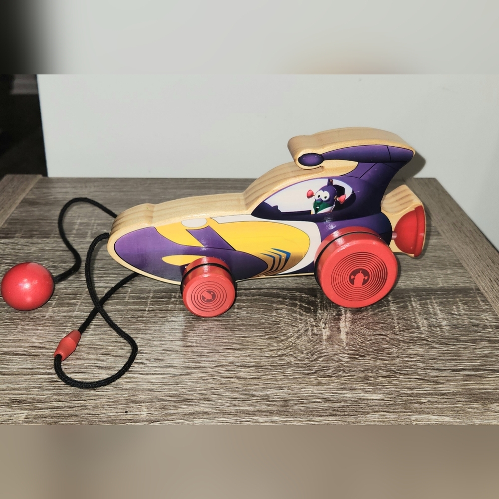 Larryboy LarryMobile Wooden Pull Car 2013 Veggie Tales VeggieTales Toy SEE DESCR
